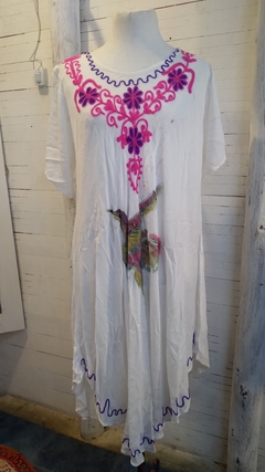 Vestido Lupe con manga Colibrí, blanco M/XXL - (copia) en internet