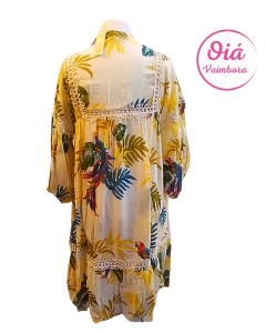 Vestido África, tonos camel M/L - Oiá Vaimbora