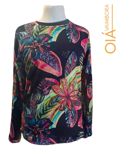 Buzo Arcoiris Papaya, negro M/L Plush