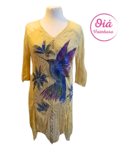Vestido Amelie Colibrí, camel hueso M/XL