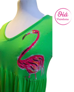Vestido Miel Flamenco, verde de M a XL en internet
