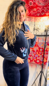 Campera Plush Mar, azul S/M - comprar online