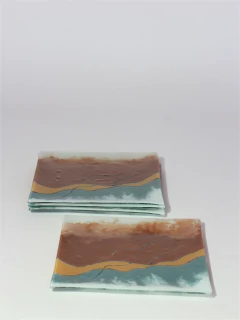 SET PLATOS PLAYOS CUADRADOS X4