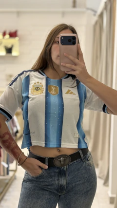 Camiseta Strass Argentina - Púrpura Real Woman