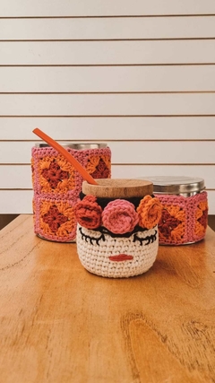 Latas matera y mate Frida con funda a crochet - Cosas Lindas