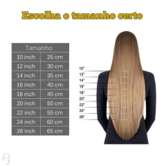 Imagem do Cabelo Humano Preparado Invisible 65 CM LT1