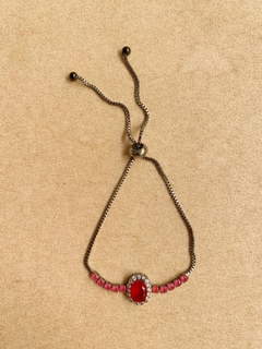 pulseira pedra rubi