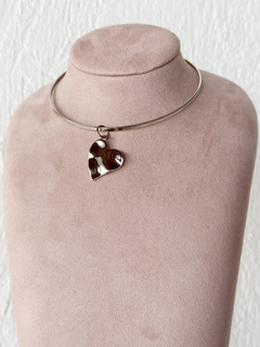 Choker aro coração martelado - comprar online