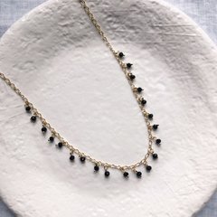 Colar pêndulo cristais negros