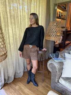 Sweater punto ancho con lentejuelas - comprar online