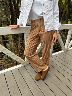 Pantalón calza recto rayado - comprar online
