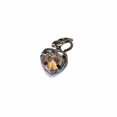 Dije Corazón Cubic Tornasol Acero Quirúrgico