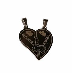 Dije Corazon Compartir Acero Quirúrgico
