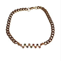 Pulsera Brunelle Enlace Rainbow Acero Dorado