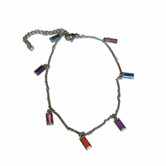Tobillera/pulsera Dijes Rainbow Acero Quirúrgico