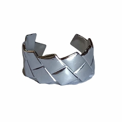 Anillo Regulable Escamas Acero Quirúrgico Talle 19