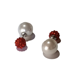Aros Perla Dior Combinada Rojo Acero Quirúrgico