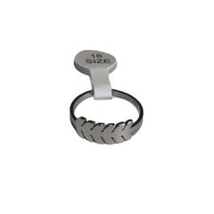 Anillo Hojas Talle 18 Acero Quirúrgico
