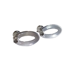 Aros Abridores Ovalo Texturado Plata 925