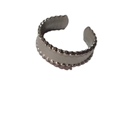 Anillo Liso Bolitas Acero Quirúrgico