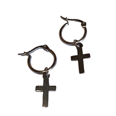 Aros Argollas Dije Cruz Acero Quirúrgico