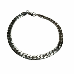 Pulsera Plana Trenzada Ancha Acero Quirúrgico