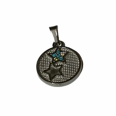 Dije Circulo Estrellas Acero Quirúrgico