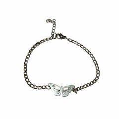 Pulsera Mariposa Calada Acero Quirúrgico
