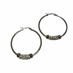 Aros Argollas Pelotitas Stras Acero Quirúrgico