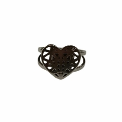 Anillo Corazon Bali Talle 14 Acero Quirúrgico