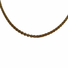Cadena Rolo Cuadrada Acero Dorado