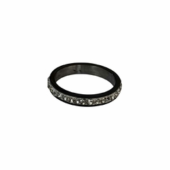 Anillo sin fin con stras talle 19