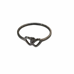 Anillo corazones entrelazados talle 20