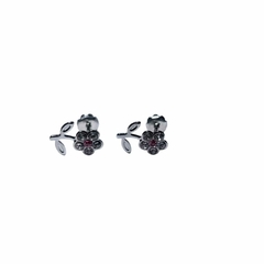 Abridores flor cubic cristal y rosa 10 mm