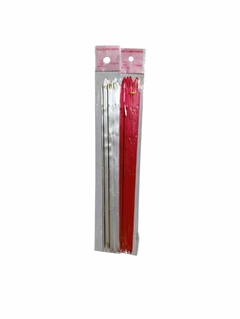 Moños magicos rojos y blancos