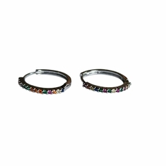 Aros Cubanos italianos con cubic multicolor 16 mm