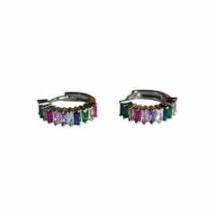 Aros cubanos baguette multicolor 1,1 cm