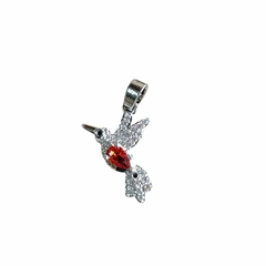 Dije colibri cubic rojo