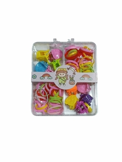 Estuche colines y broches surtidos