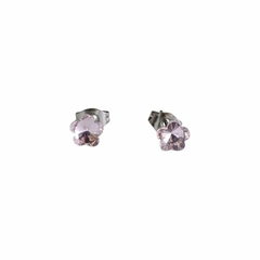 Aros flor cubic rosa y tornasolado - comprar online