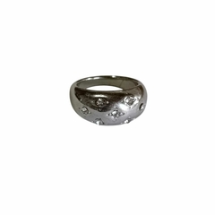 Anillo chunky punto de luz talle 15