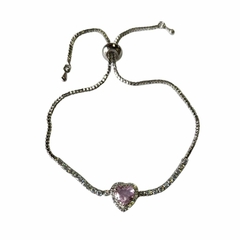 Pulsera regulable corazon cubic
