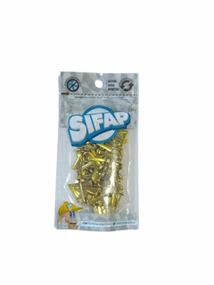 Broches mariposa N°3 dorados por 100 o por unidad