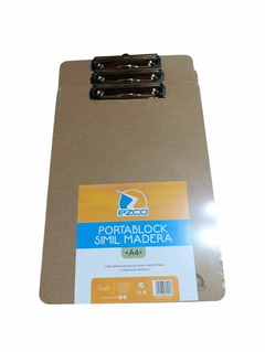 Porta block simil madera marron