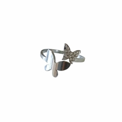 Anillo mariposas stras talle 18