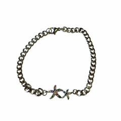 Pulsera estrellas de mar con stras de colores 18 cm