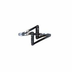 Anillo rayo con cubic talle 19