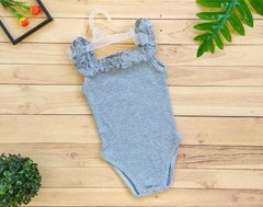 BODY MORLEY VOLADOS GRIS