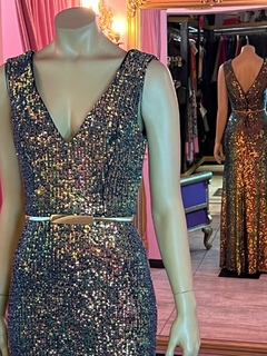Vestido Victoria corte sirena micropalliettes encorsetado Art. 18376 - comprar online