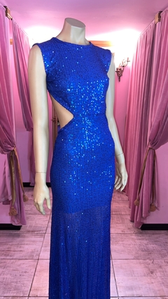 Vestido Panther Micropalliettes lineal sirena sin plumas Art. 17536 - tienda online